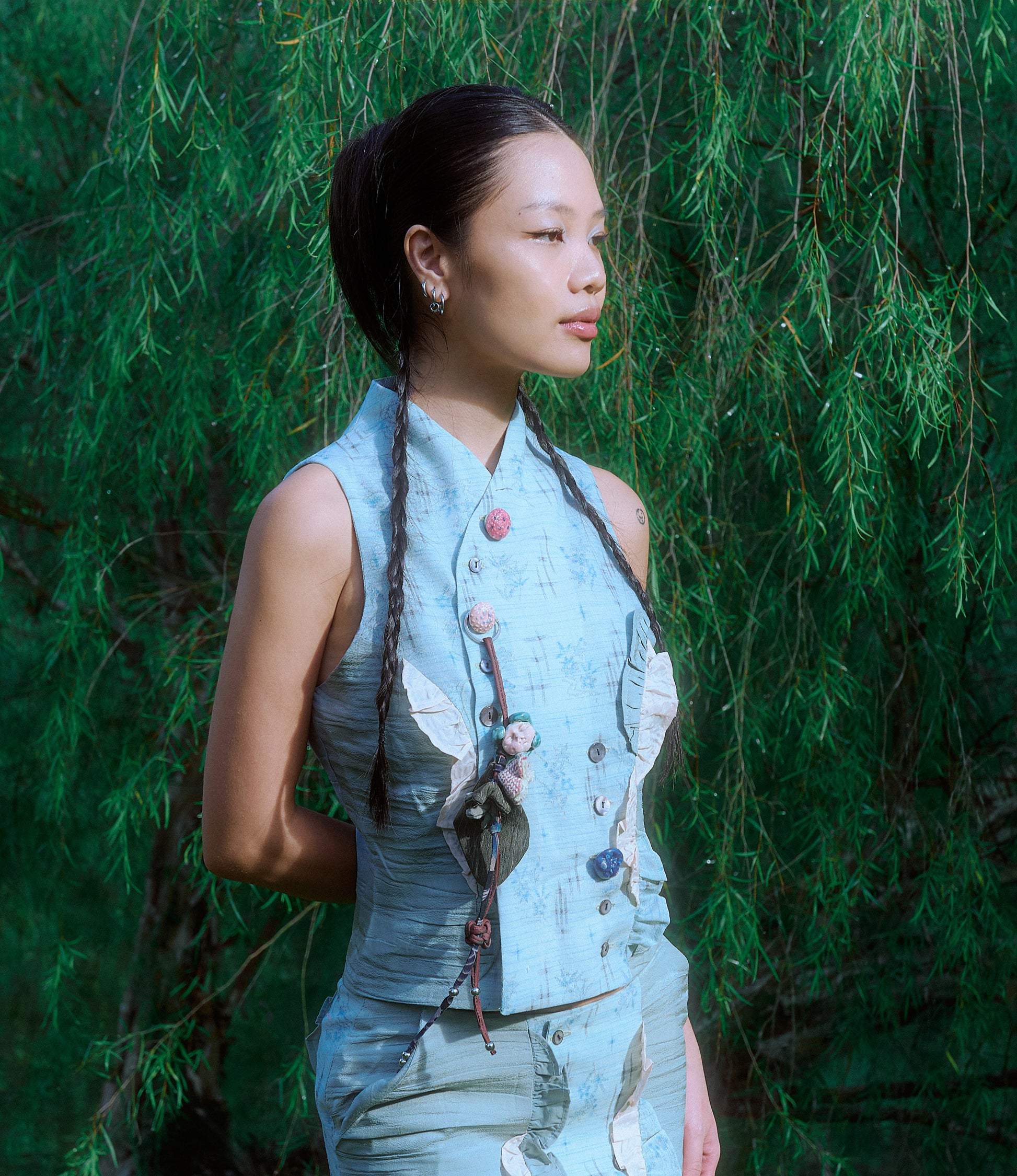 Fungi Button Top - Mint