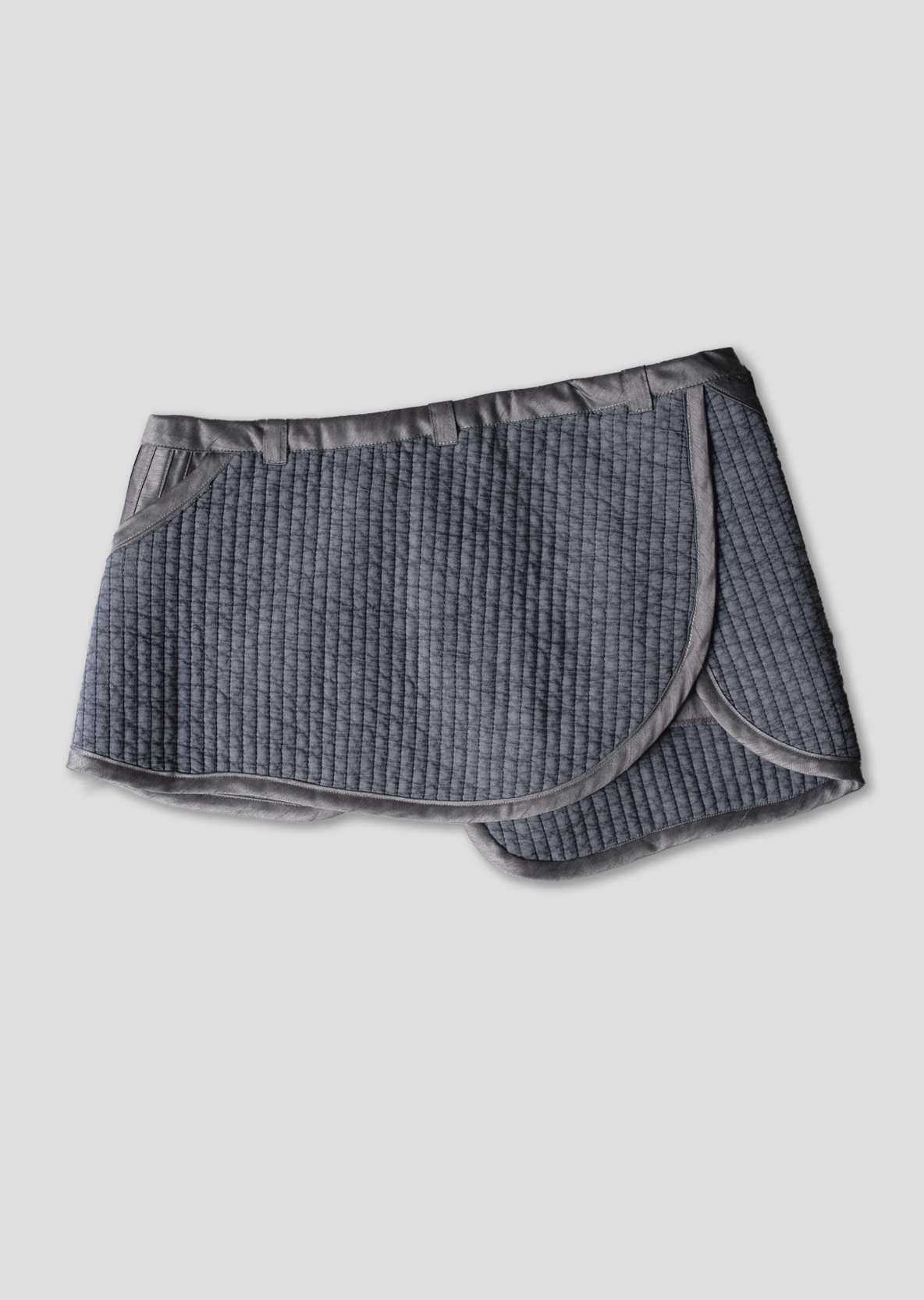 Travel Apron Skirt - Vertical Grey