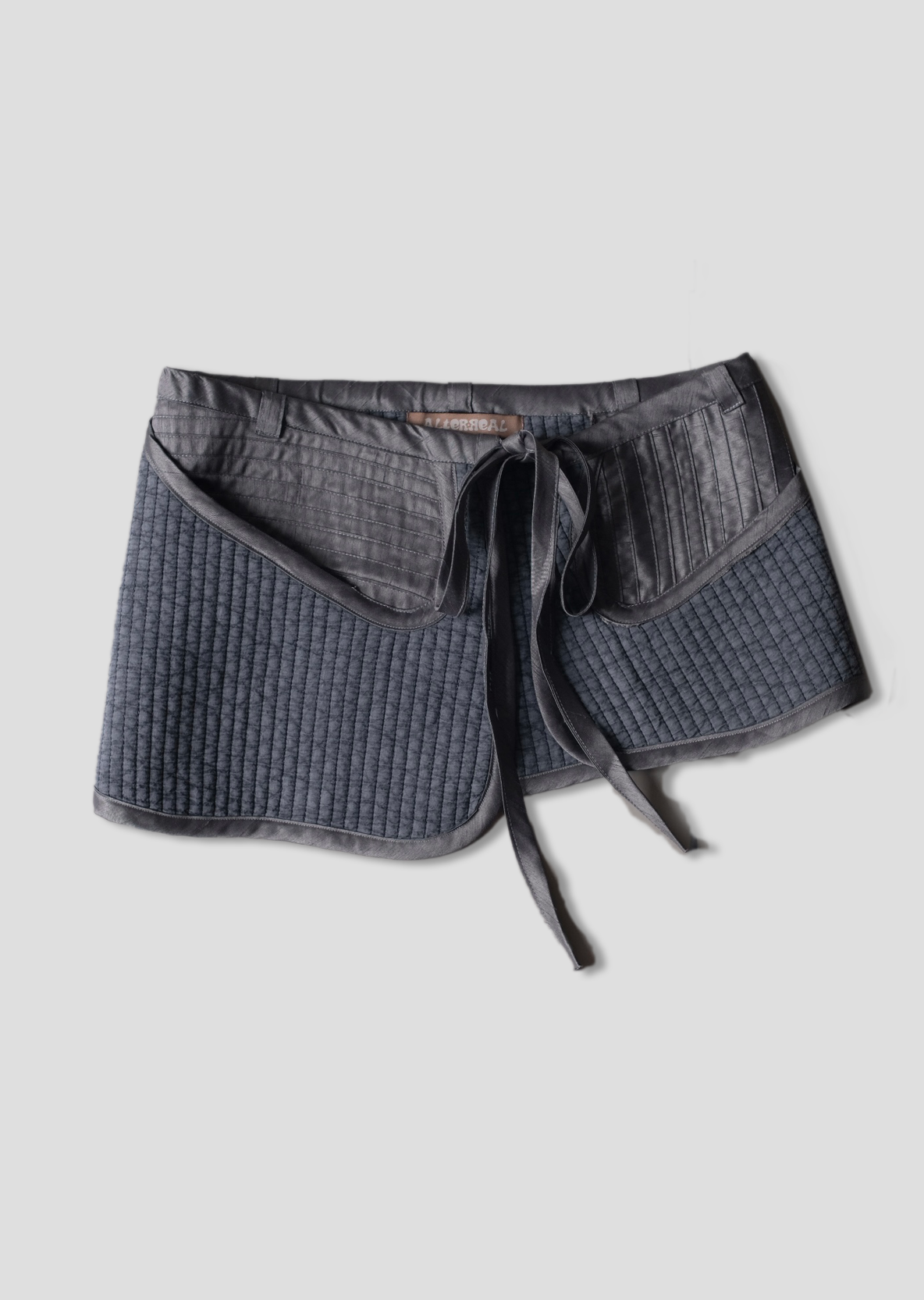 Travel Apron Skirt - Vertical Grey