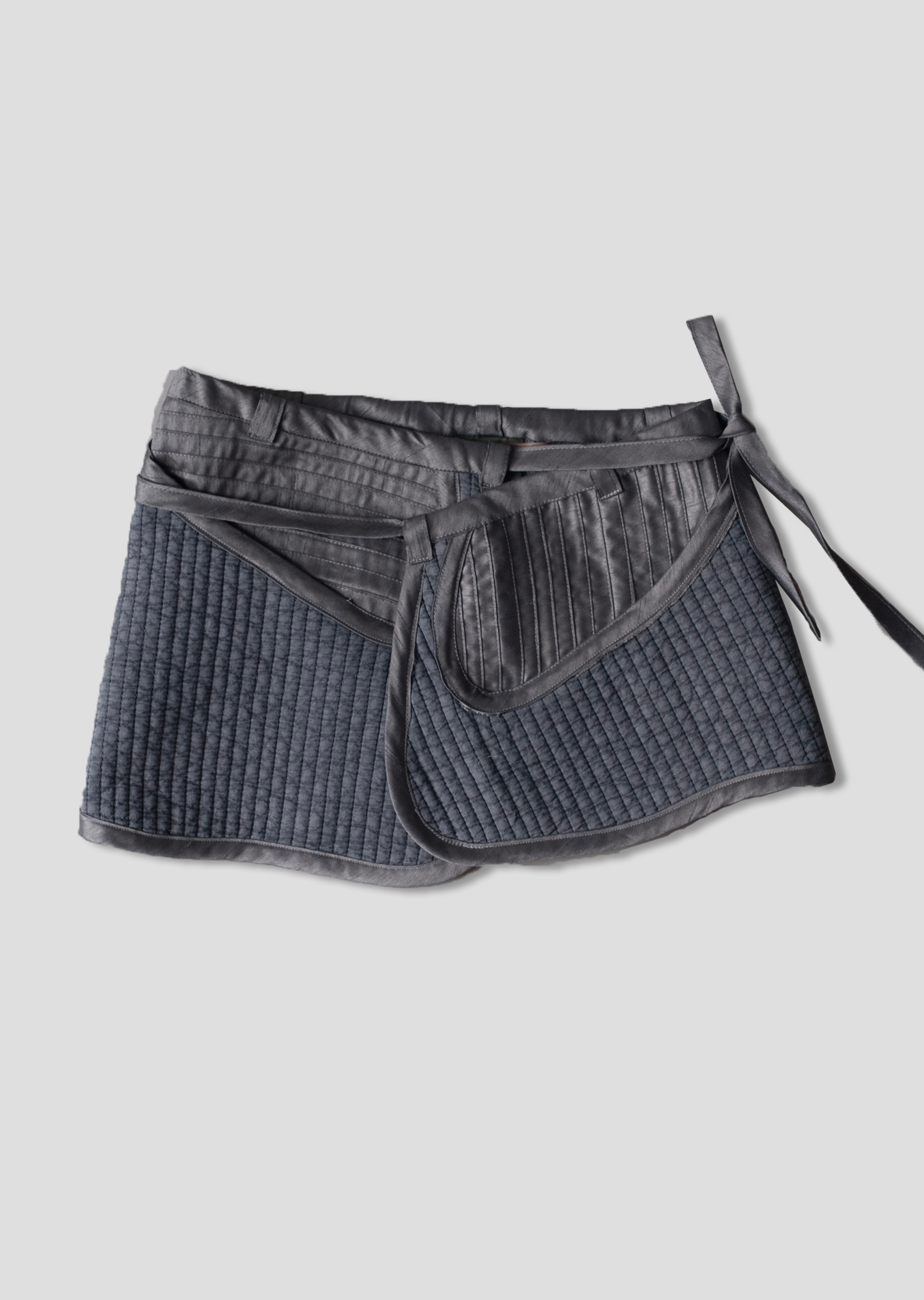 Travel Apron Skirt - Vertical Grey