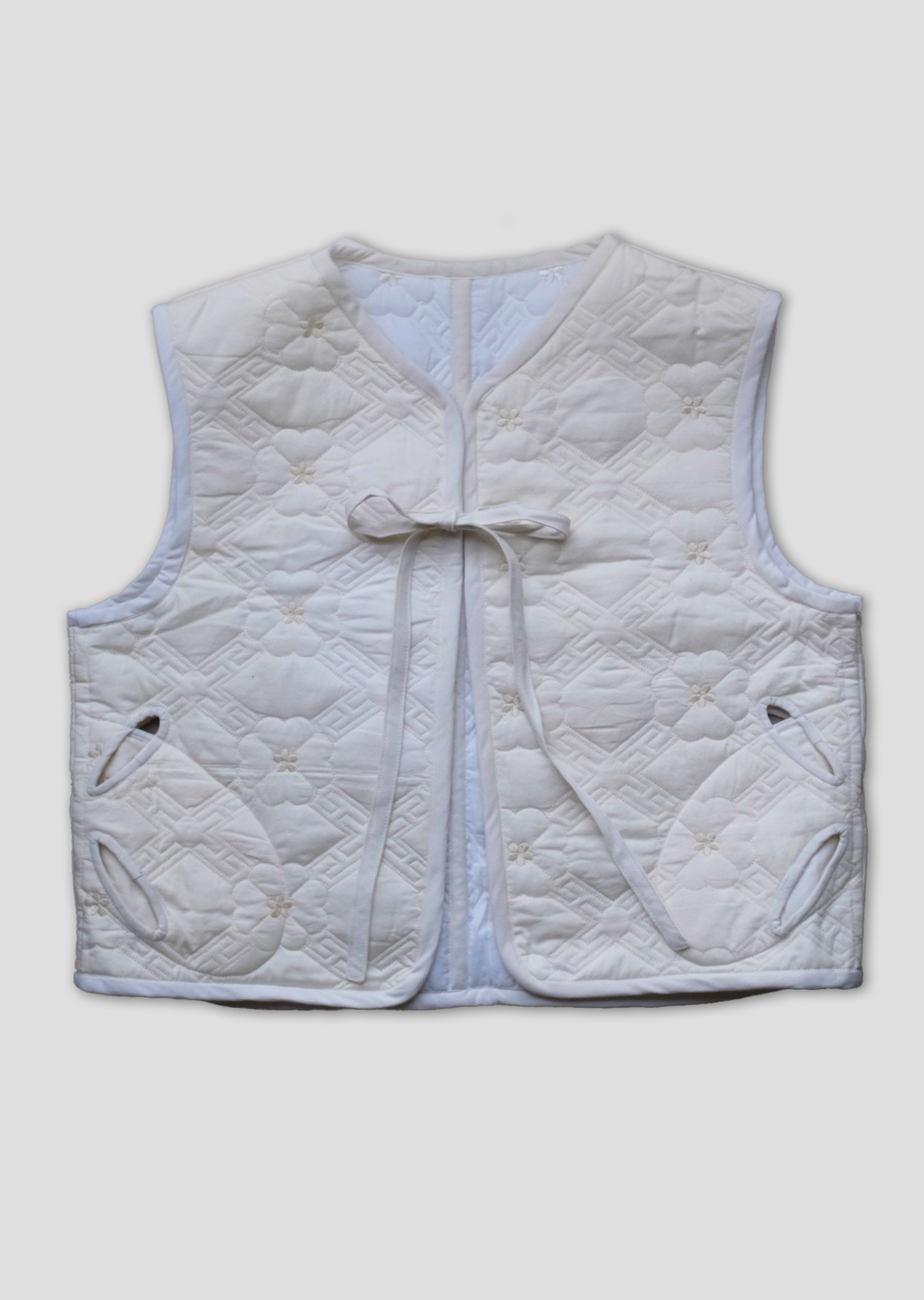 Cropped Morph Vest - Ivory