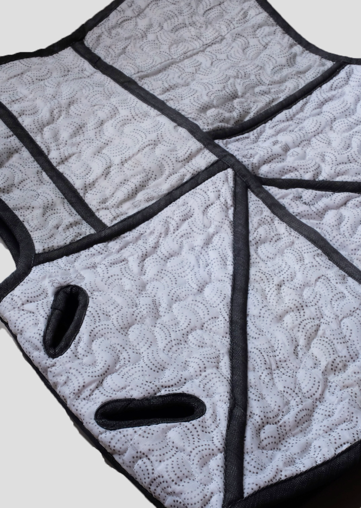 Cropped Morph Vest - Charcoal Patchwork