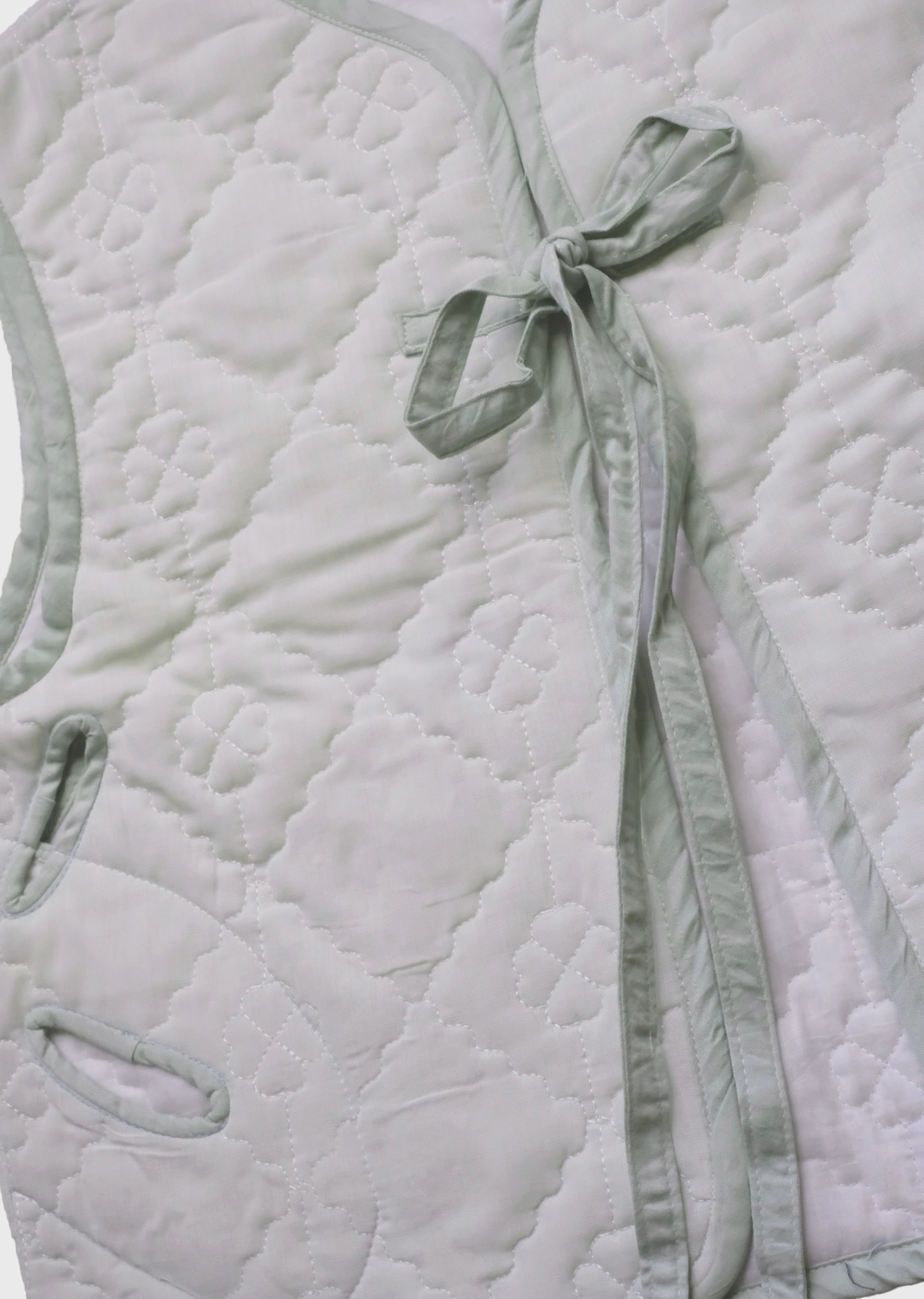 Cropped Morph Vest - Pale Jade