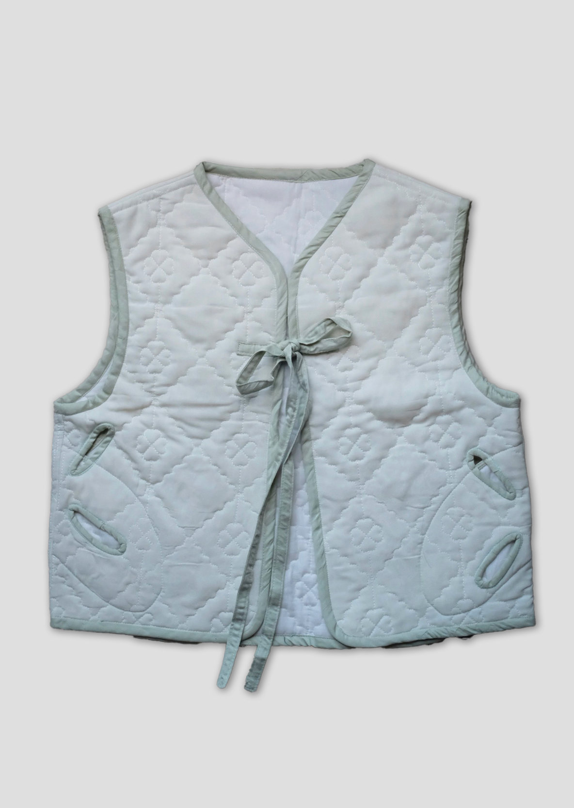 Cropped Morph Vest - Pale Jade