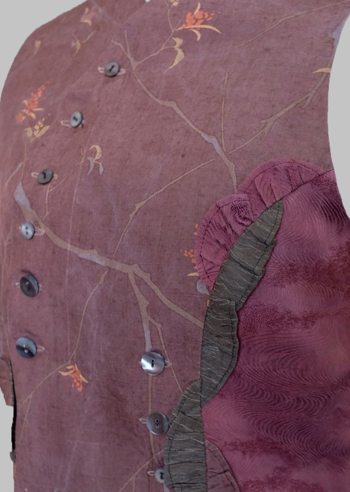 Fungi Button Top - Maroon