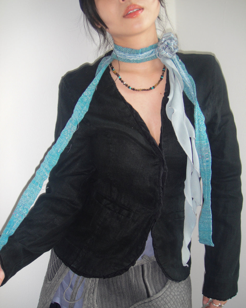 Spider Lily Scarf - Teal