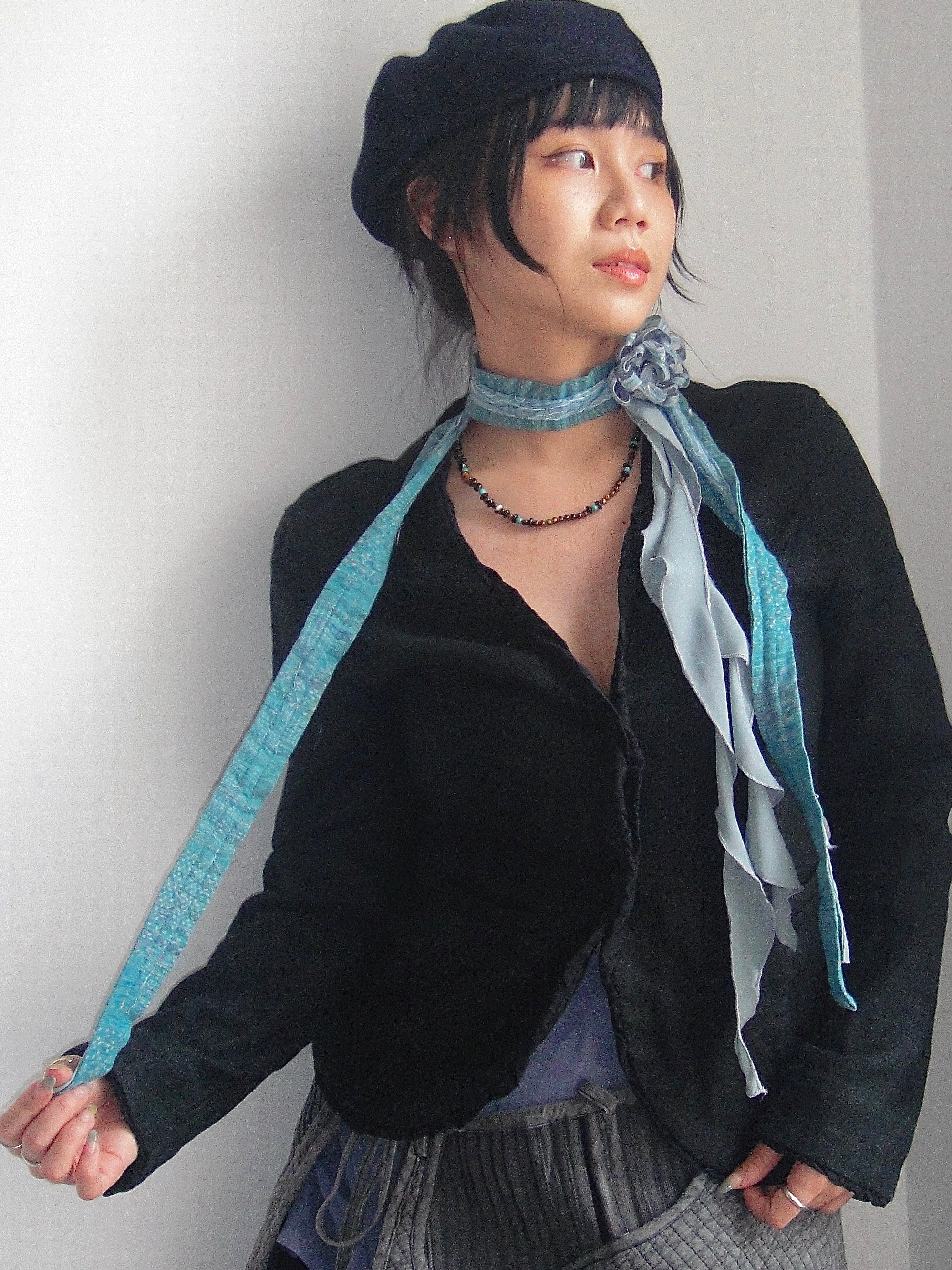 Spider Lily Scarf - Teal