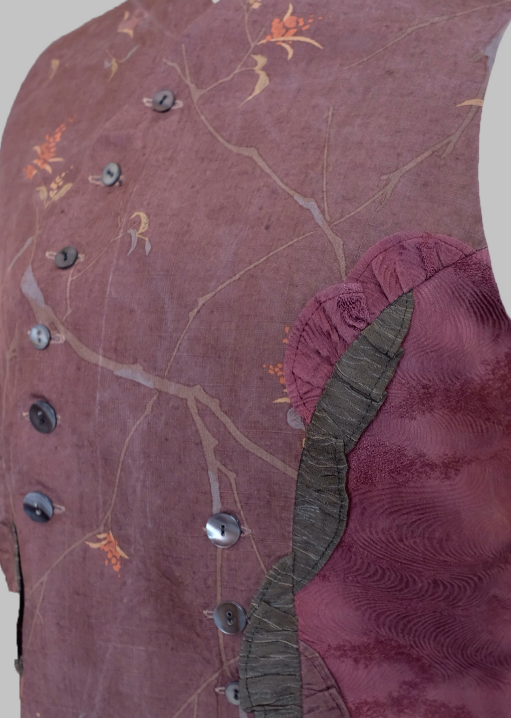 Fungi Button Top - Maroon